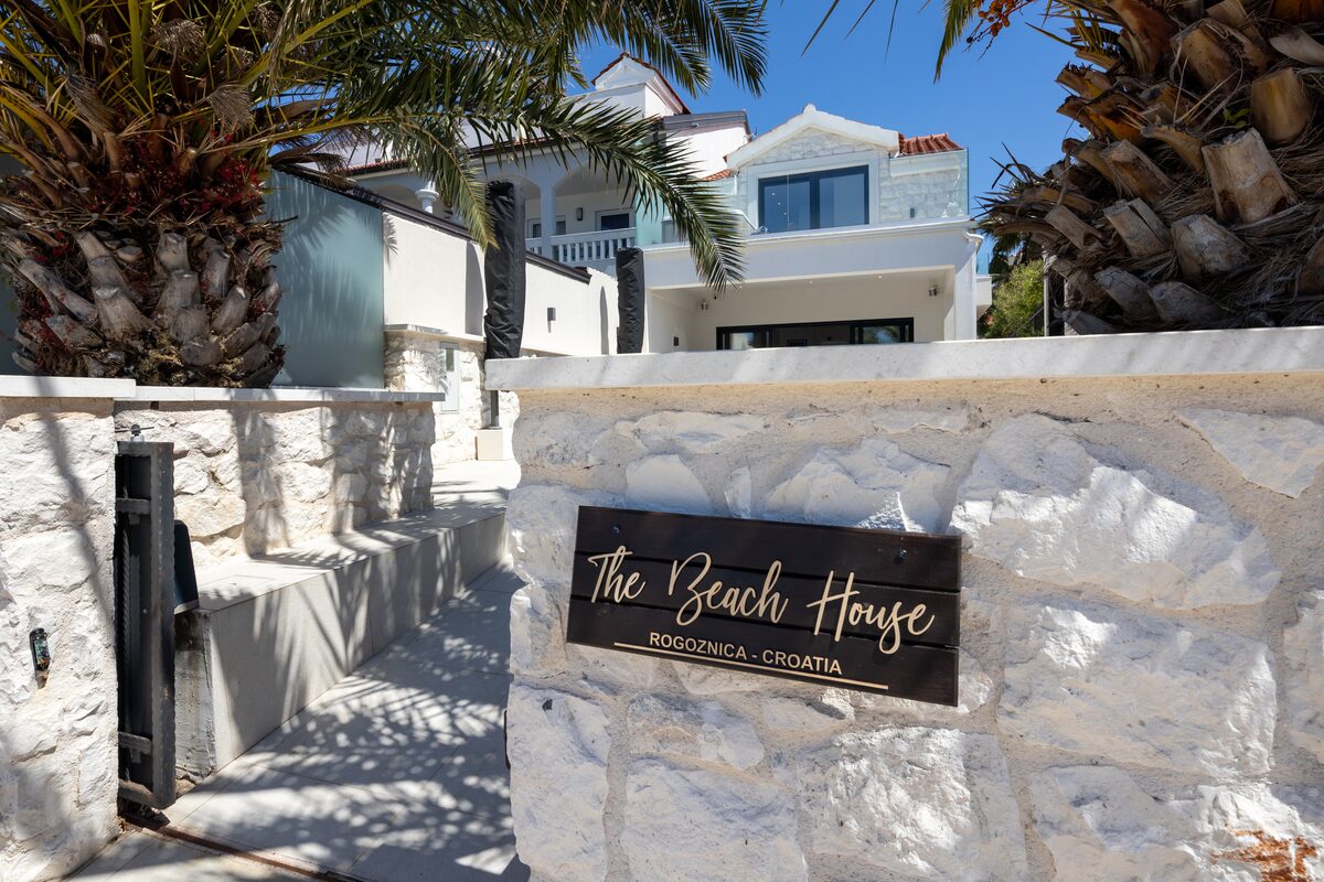 Exterior of The Beachhouse seen from the beach side