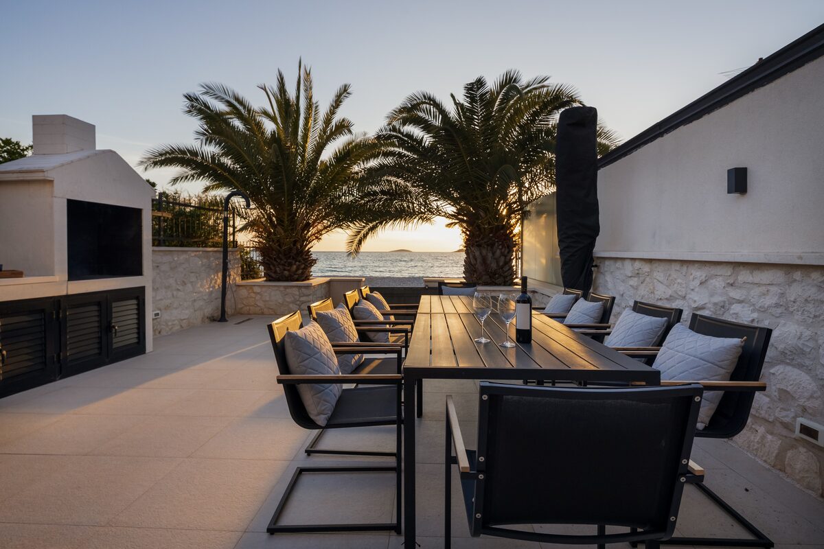 Quiet morning light on the terrace, The Beachhouse Rogoznica
