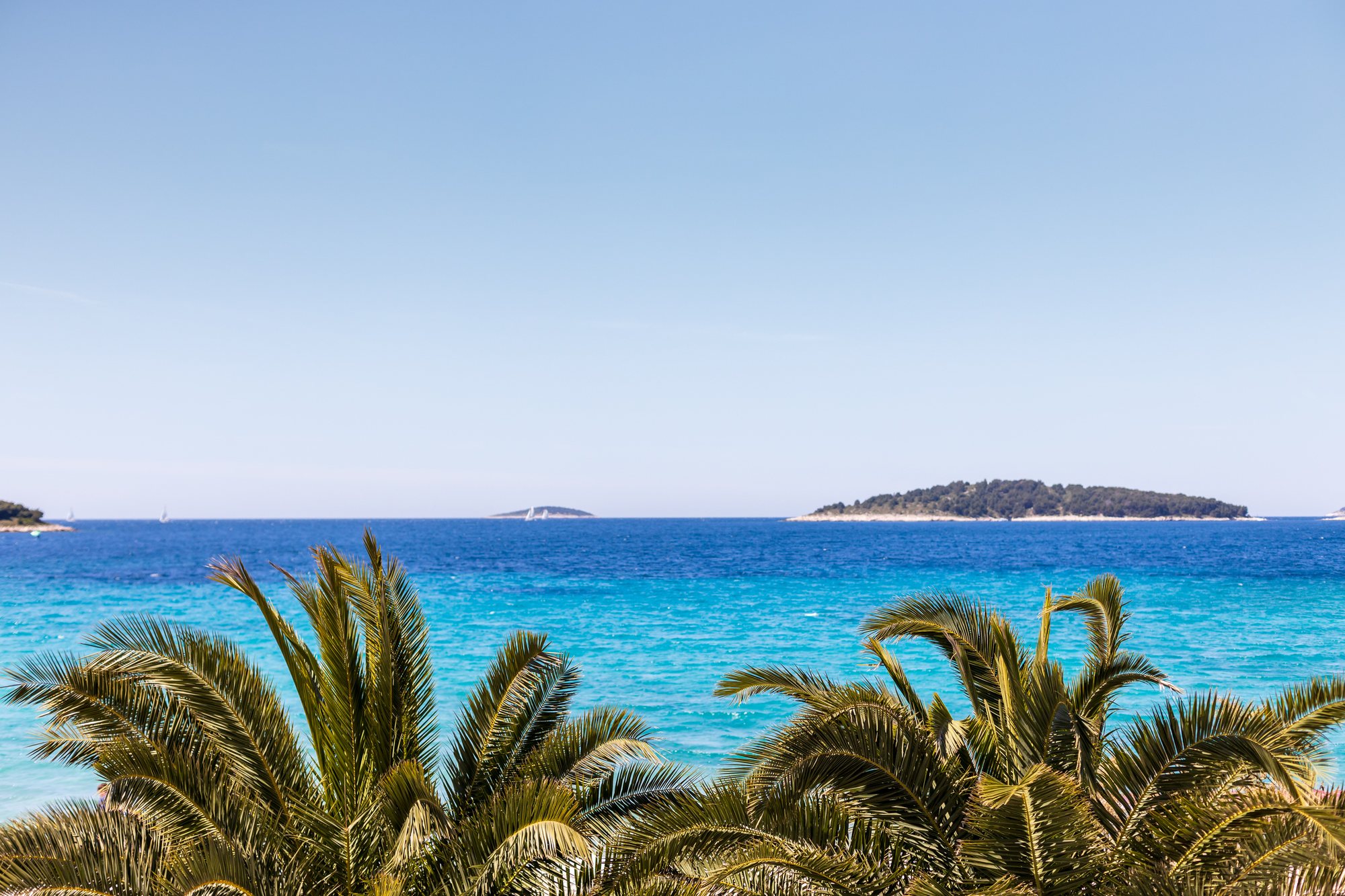 Sea view from The Beachhouse Rogoznica luxury beachfront villa Croatia, Adriatic coast
